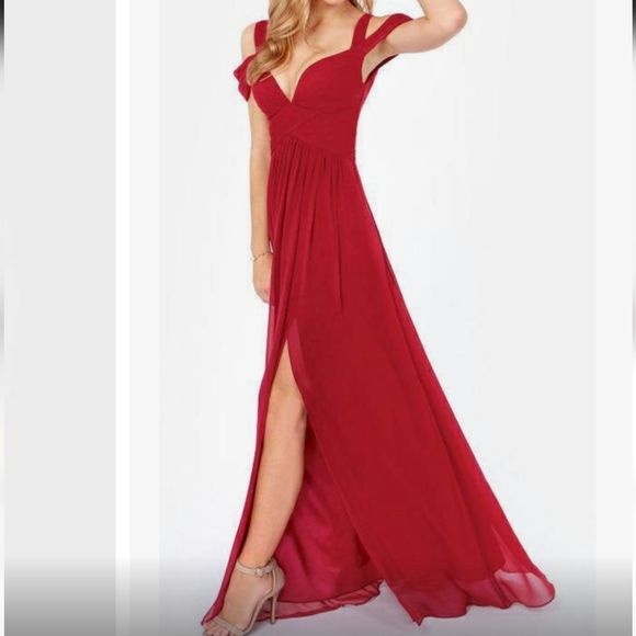 🐼💜HP💜 Cool Cube Cold Shoulder Maxi Dress Fall Sale Item - Picture 10 of 14